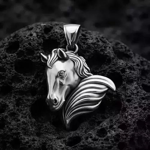 Horse Head Pendant v2
