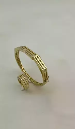 simple and stylish bracelet and ring