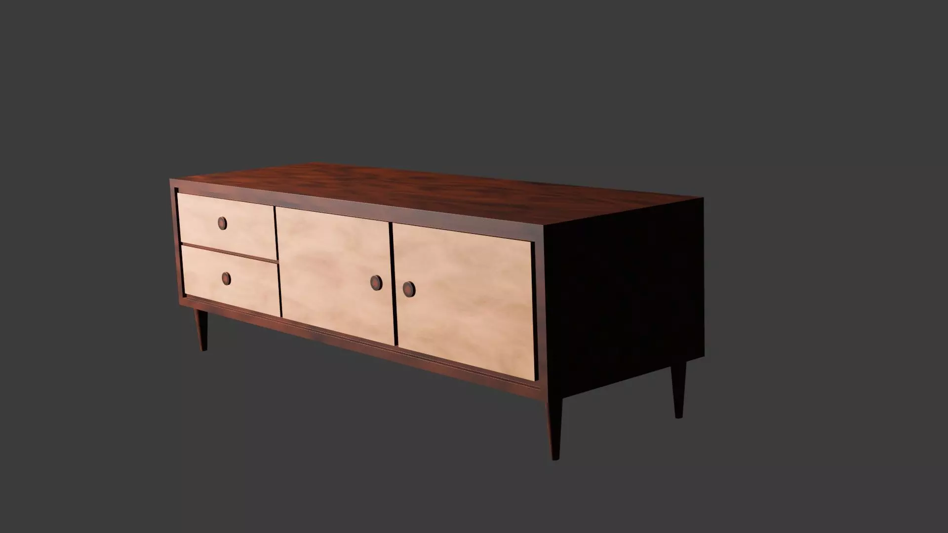 Furniture Set Low-poly 3D model
