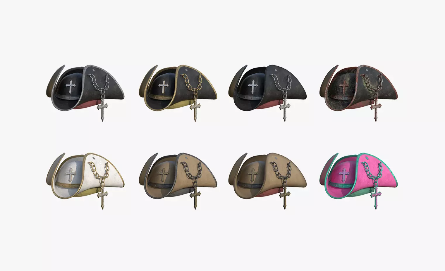 08 Gothic Pirate Hat Collection - Character Design _0