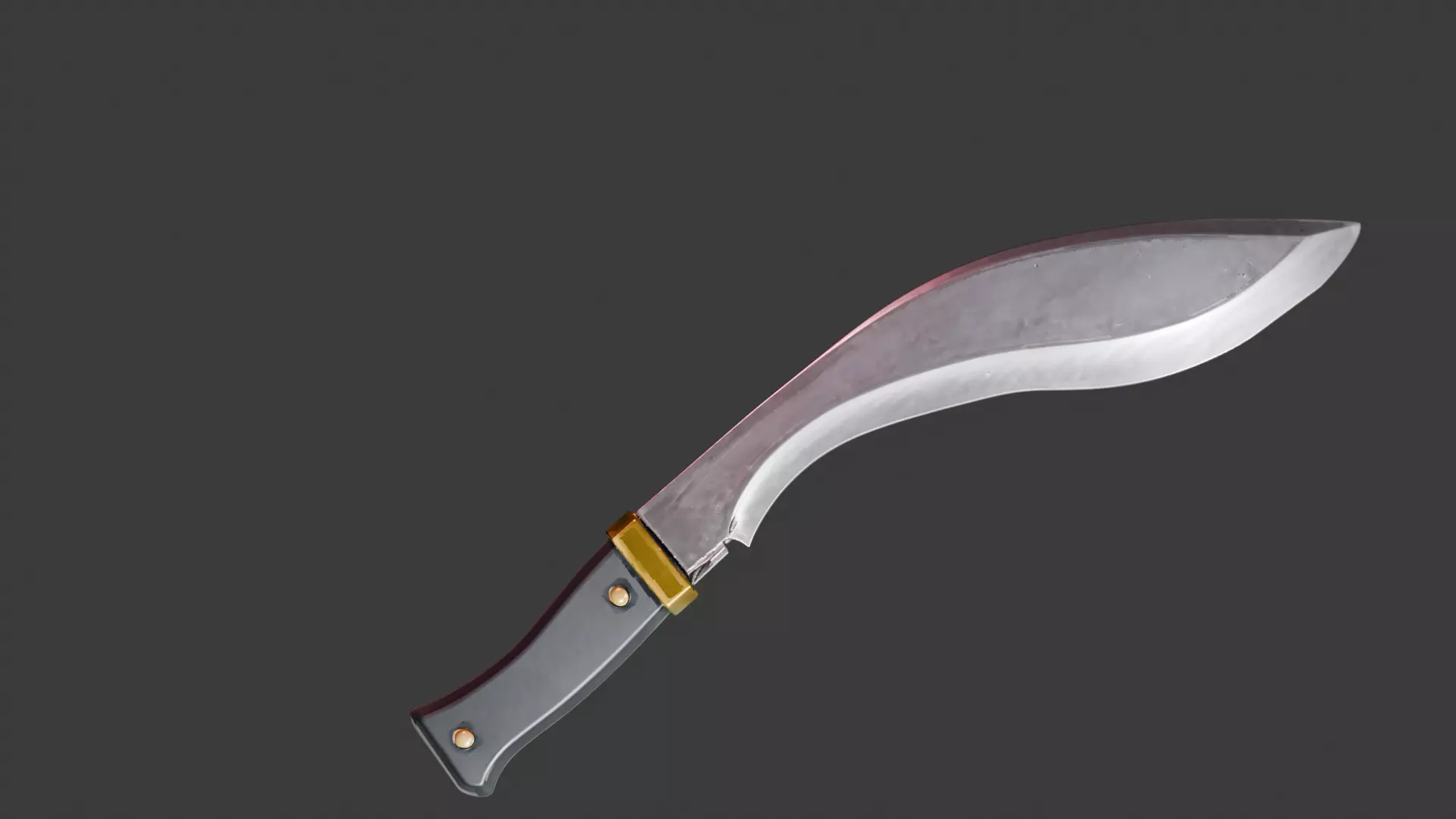 Curved Knife- Khukuri 3D 3D model