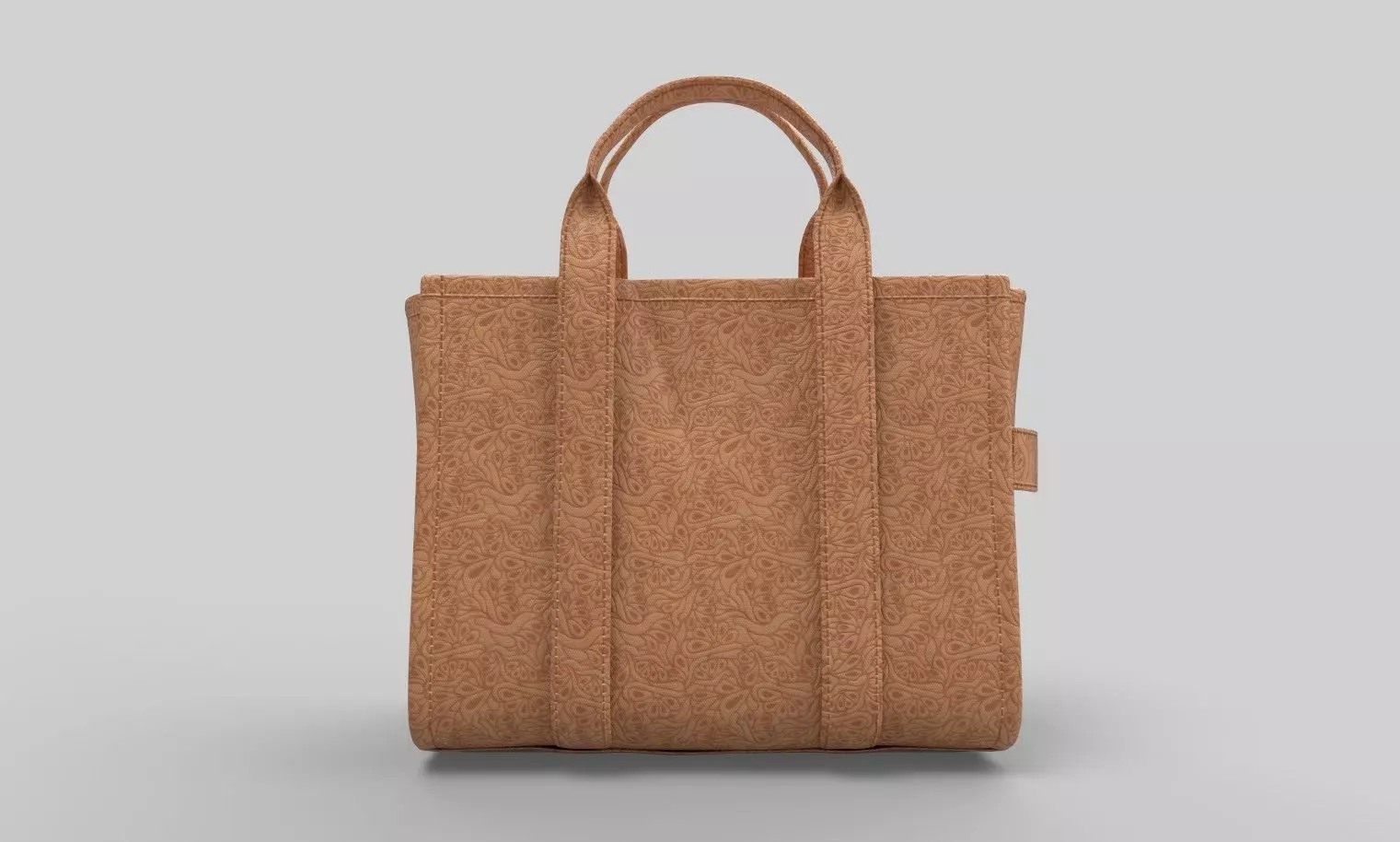 Leather Tote Bag 3D model_6