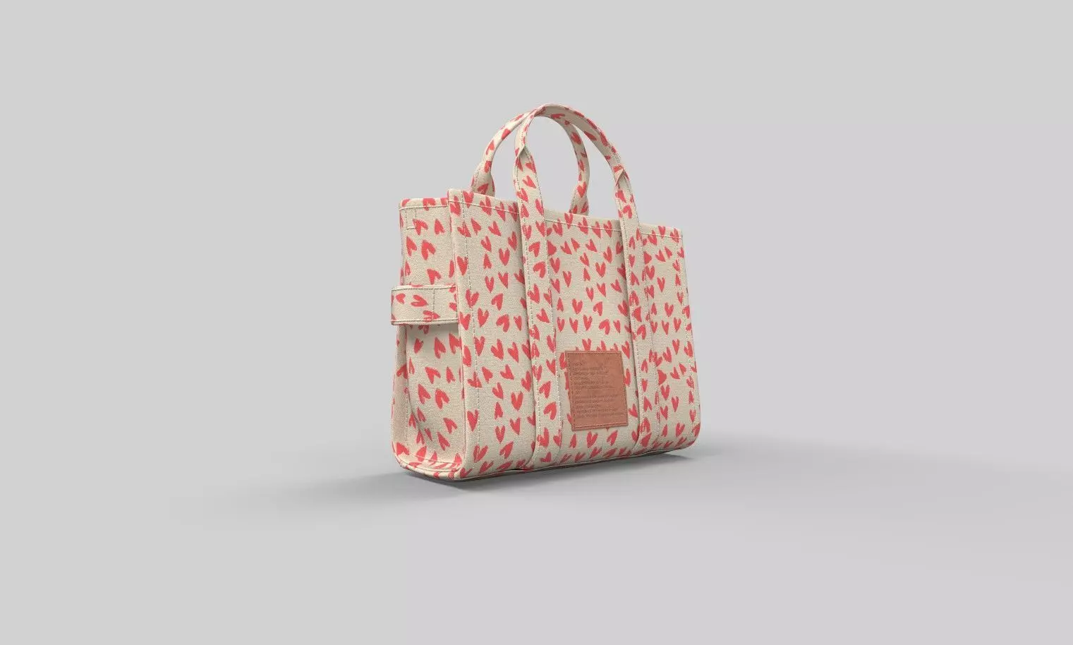 Leather Tote Bag 3D model_2
