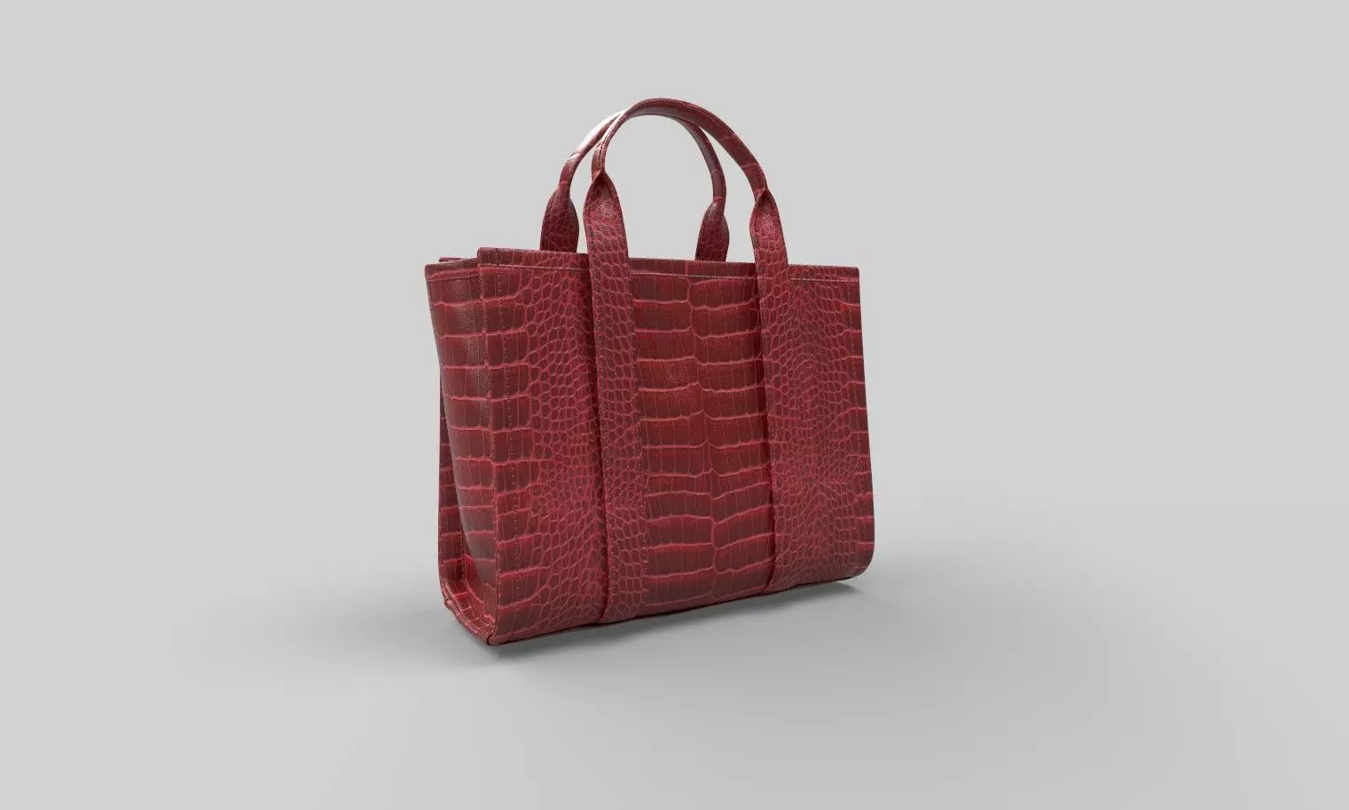 Leather Tote Bag 3D model_3