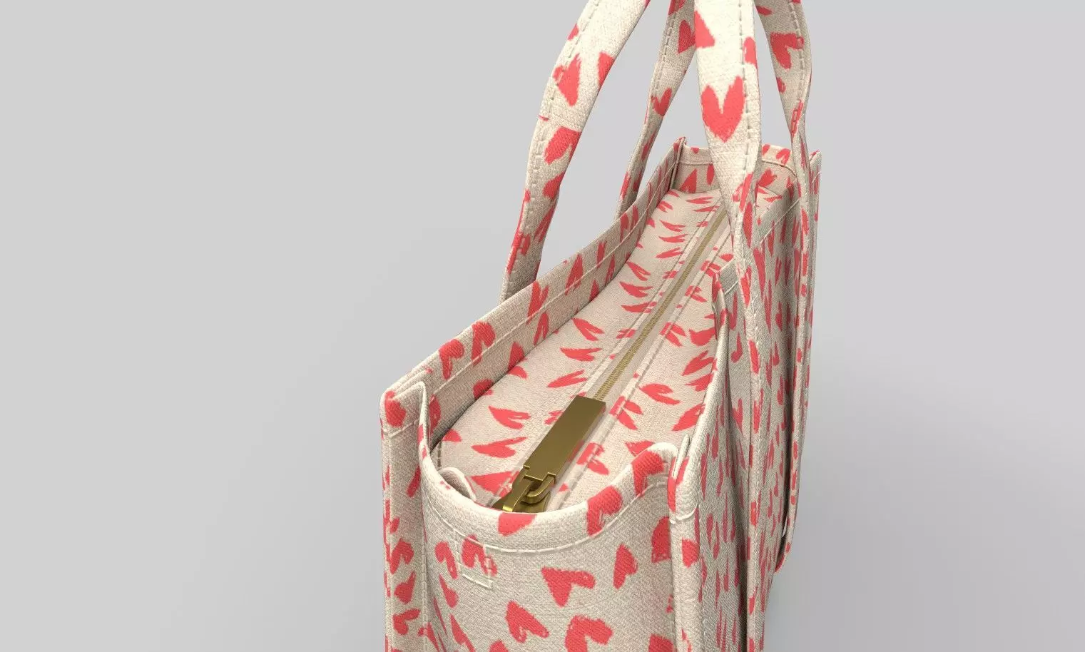 Leather Tote Bag 3D model_14