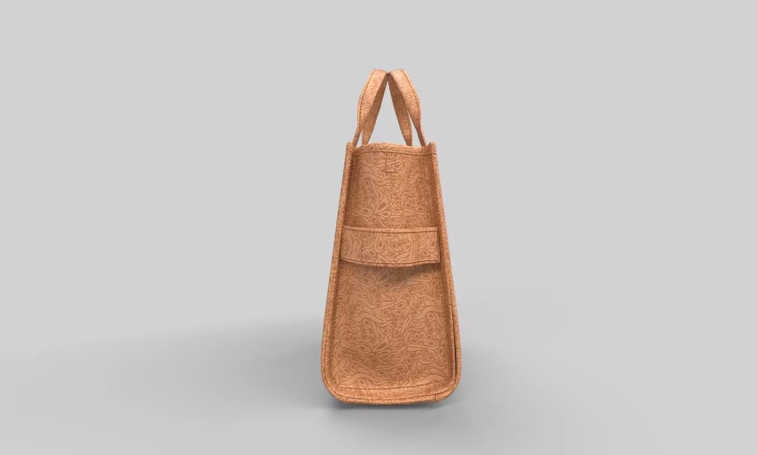 Leather Tote Bag 3D model_7