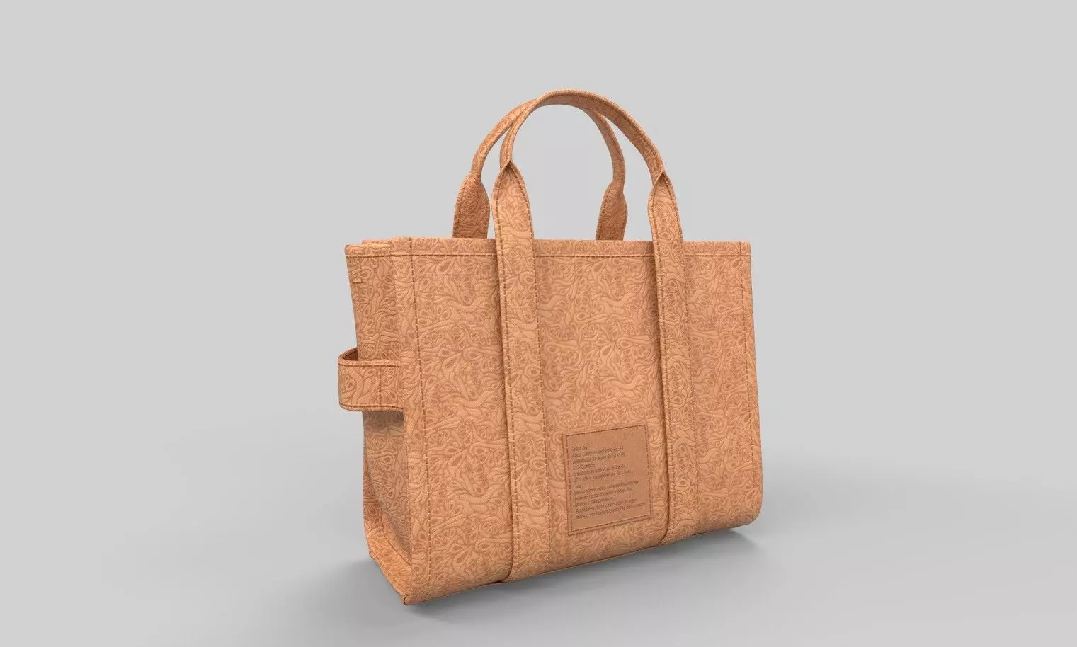 Leather Tote Bag 3D model_0