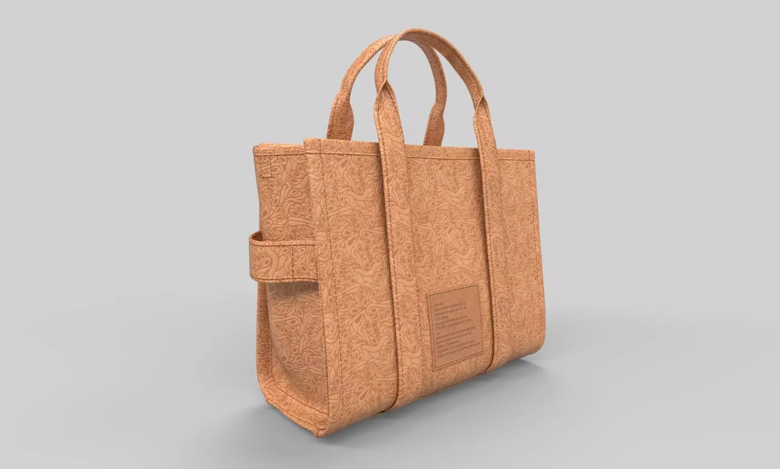 Leather Tote Bag 3D model_8
