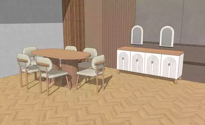 Bohem Dining Room - Table Set and Console