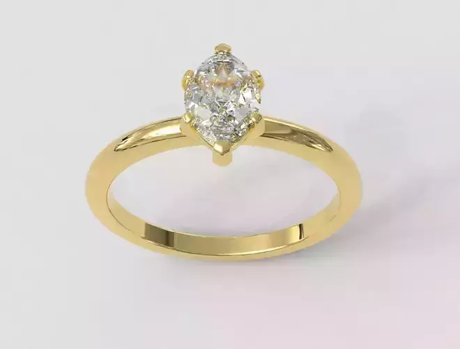 8mm x 5mm Marquise Gemstone Classic Ring