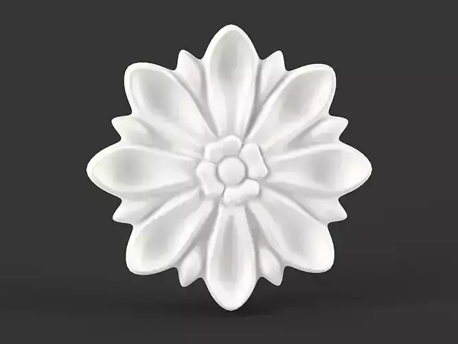 Carved Floral Rosette for Classic Furniture