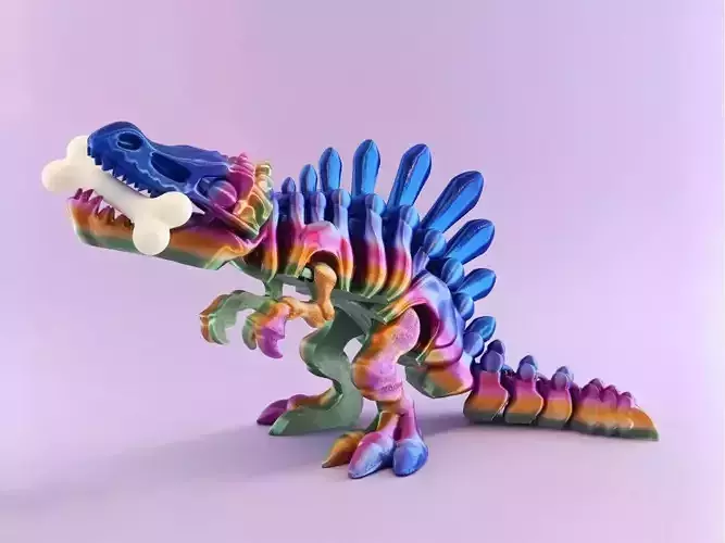 Flexi Skeleton Spinosaurus dinosaur stl