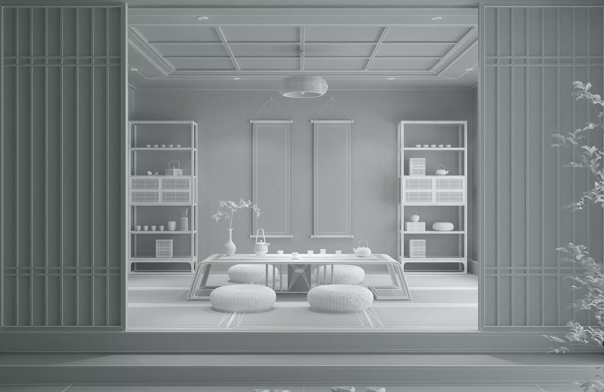 Japanese Room 01 3D model_9