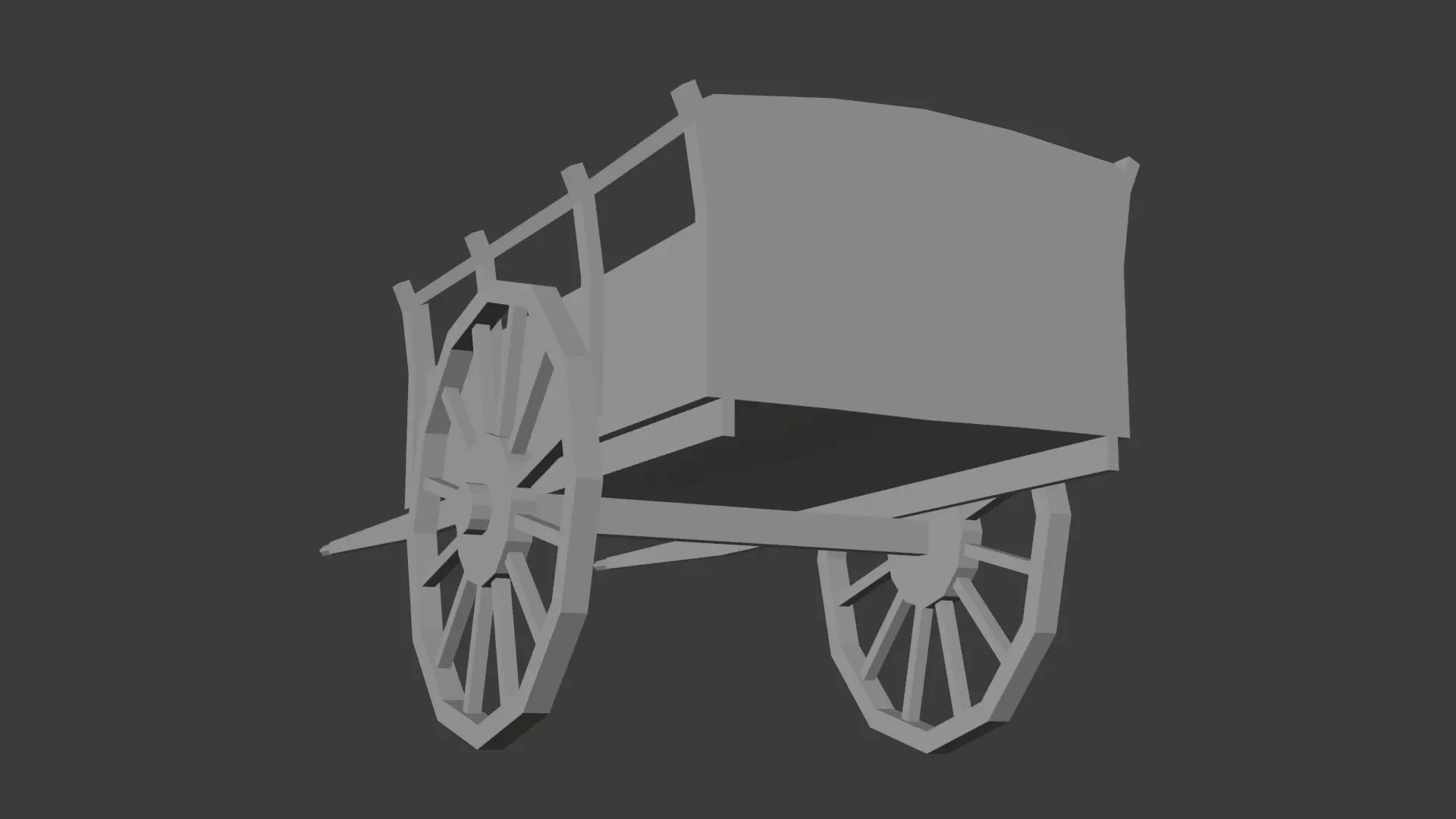 Low Poly Cart Free low-poly 3D model_3