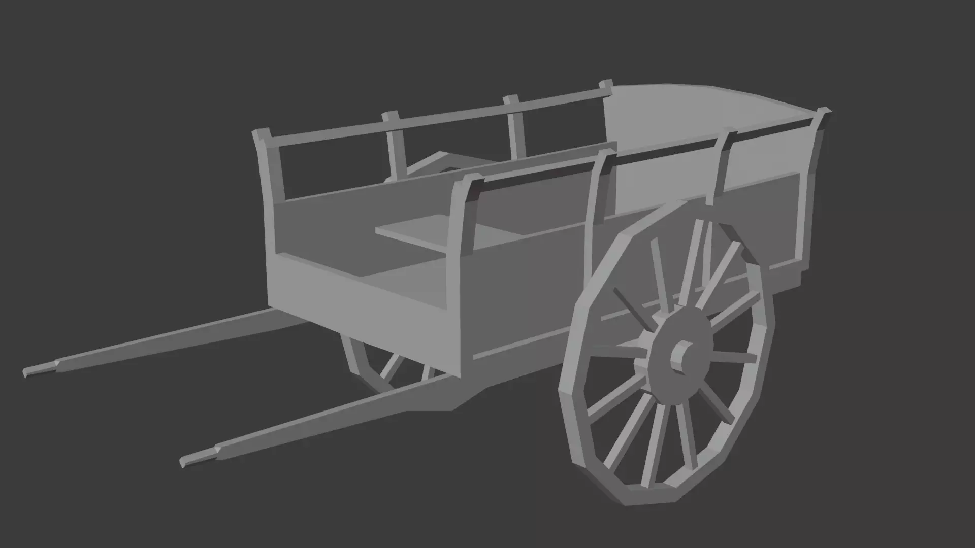 Low Poly Cart Free low-poly 3D model_2