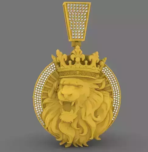 celestial lion pendant