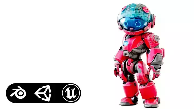 ROBO ZERO-F  Rigged for Unreal Engine - Unity - MIXAMO