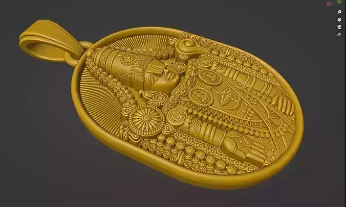 Lord Venkateshwar Pendant Gold Design