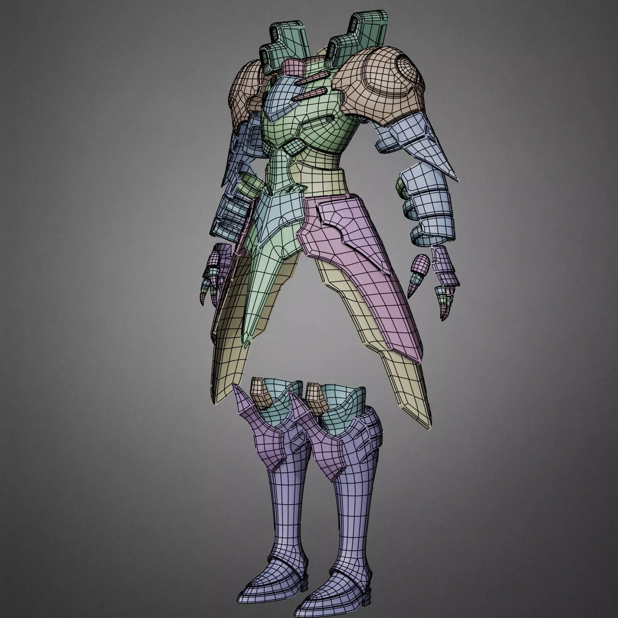 Overlord Shalltear Bloodfallen Armor for Cosplay 3D print model_13