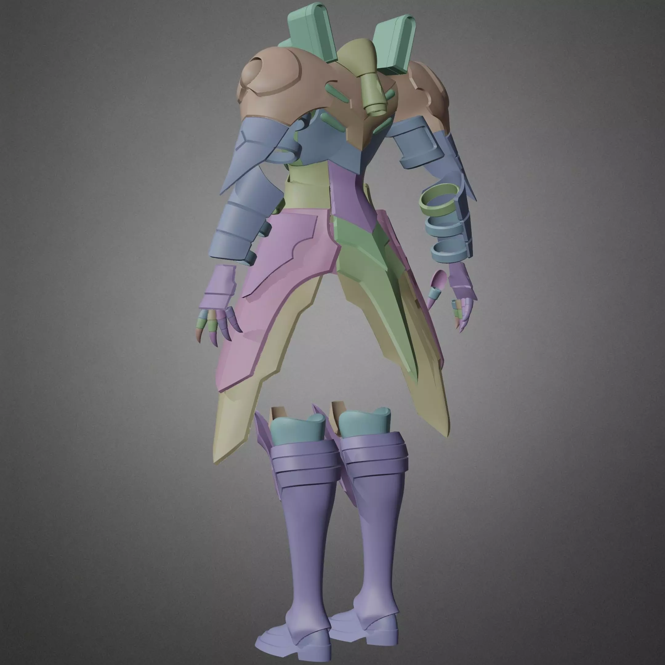 Overlord Shalltear Bloodfallen Armor for Cosplay 3D print model_16