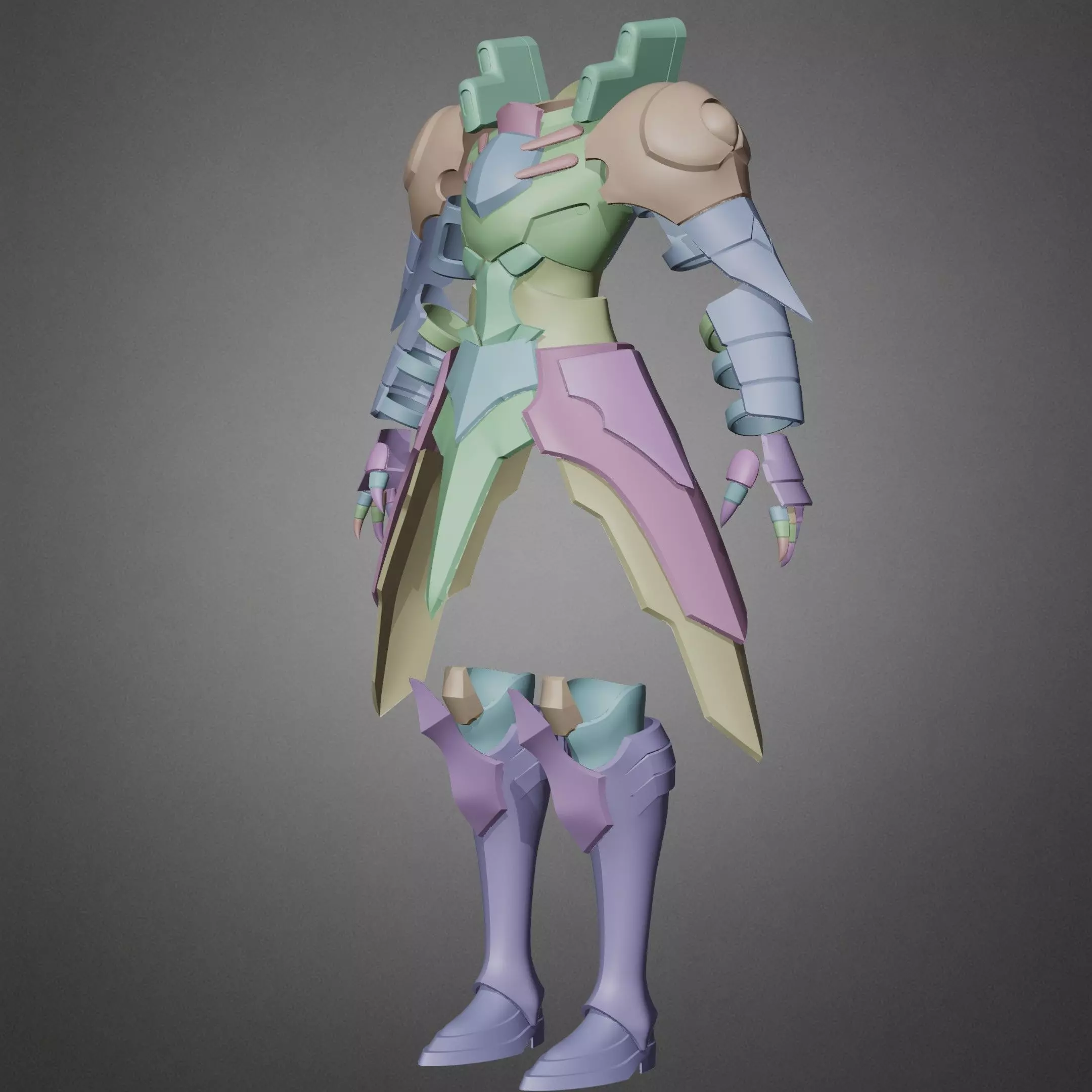 Overlord Shalltear Bloodfallen Armor for Cosplay 3D print model_12