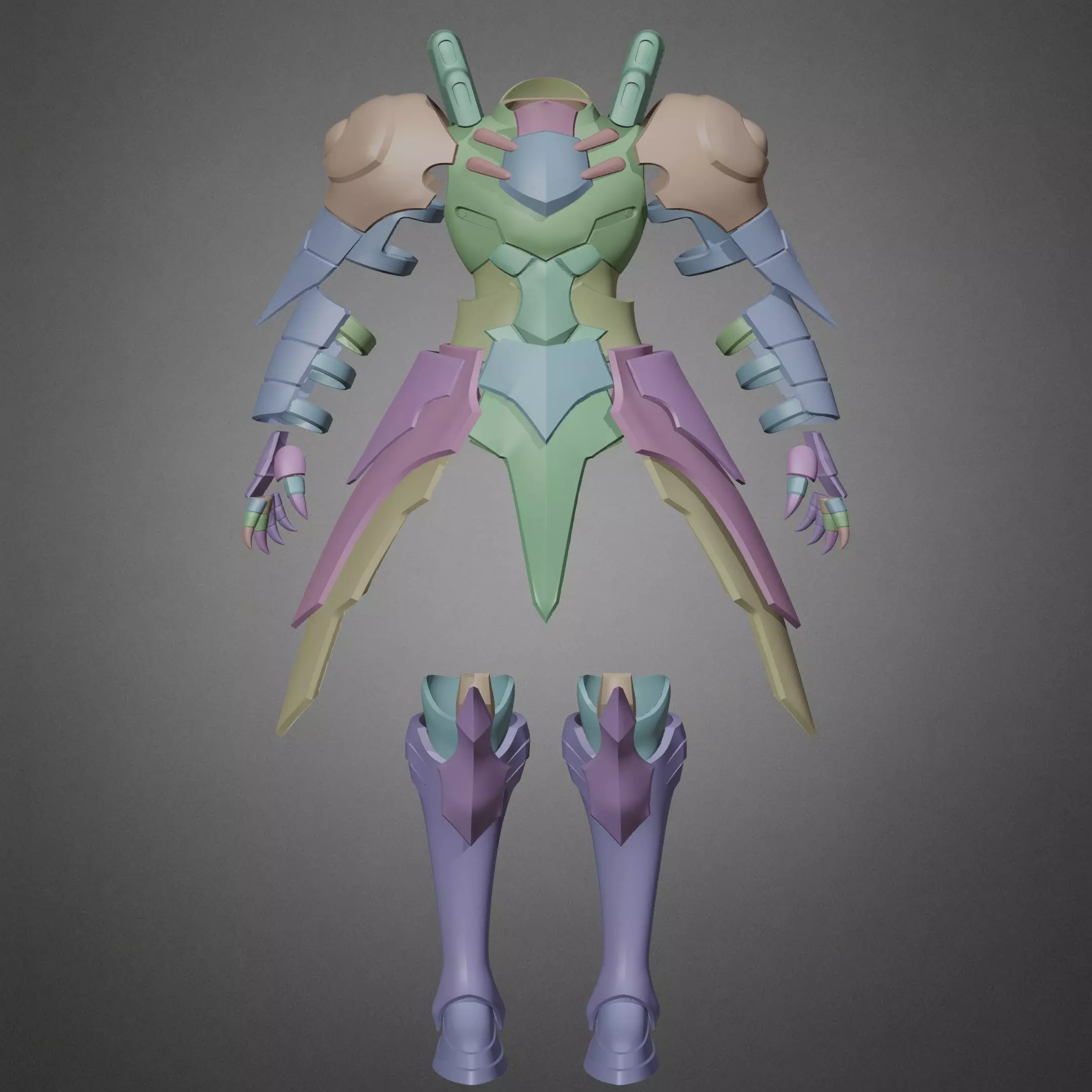 Overlord Shalltear Bloodfallen Armor for Cosplay 3D print model_10