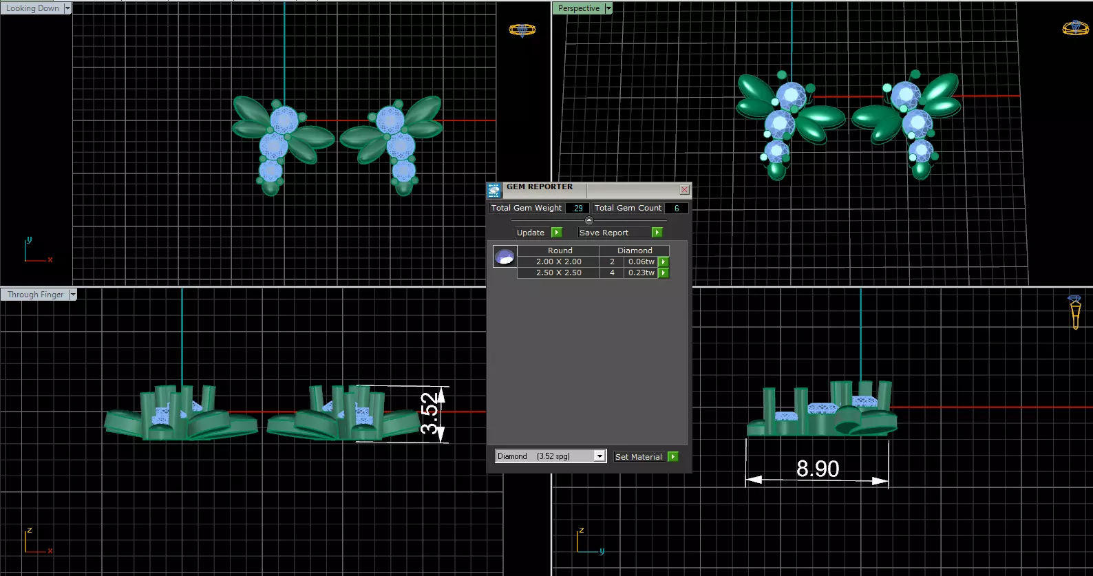 Earrings 3D print model_4