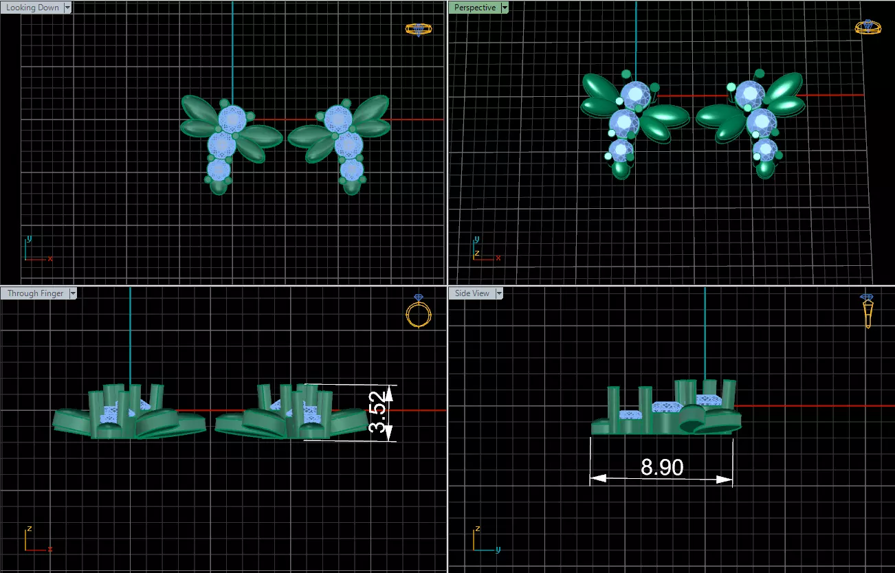 Earrings 3D print model_3