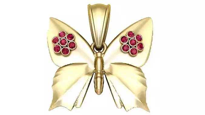 Butter Fly Gold Pendent