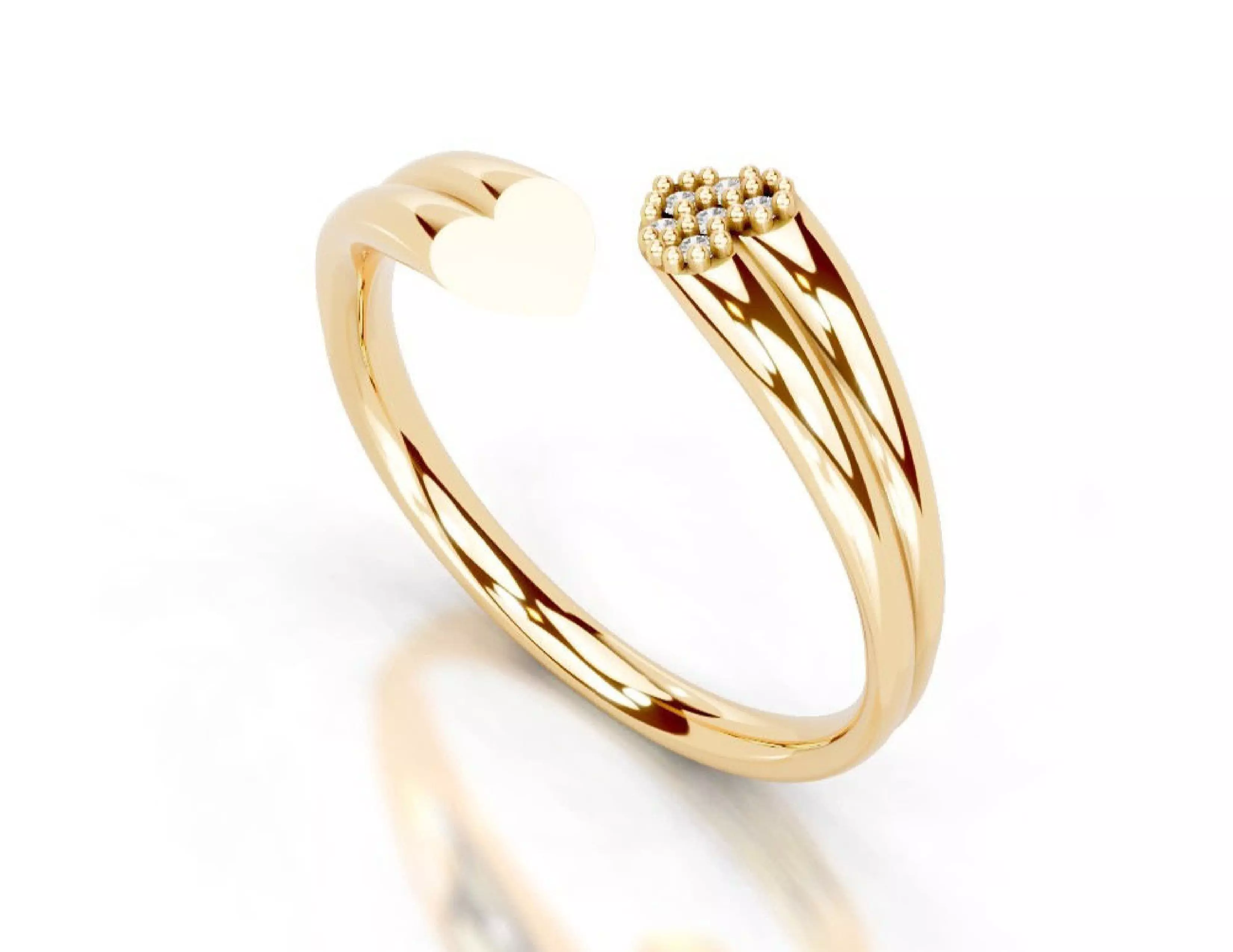 3D Printable Diamond Ring Models STL 3DM File 3D print model 3D print model_8