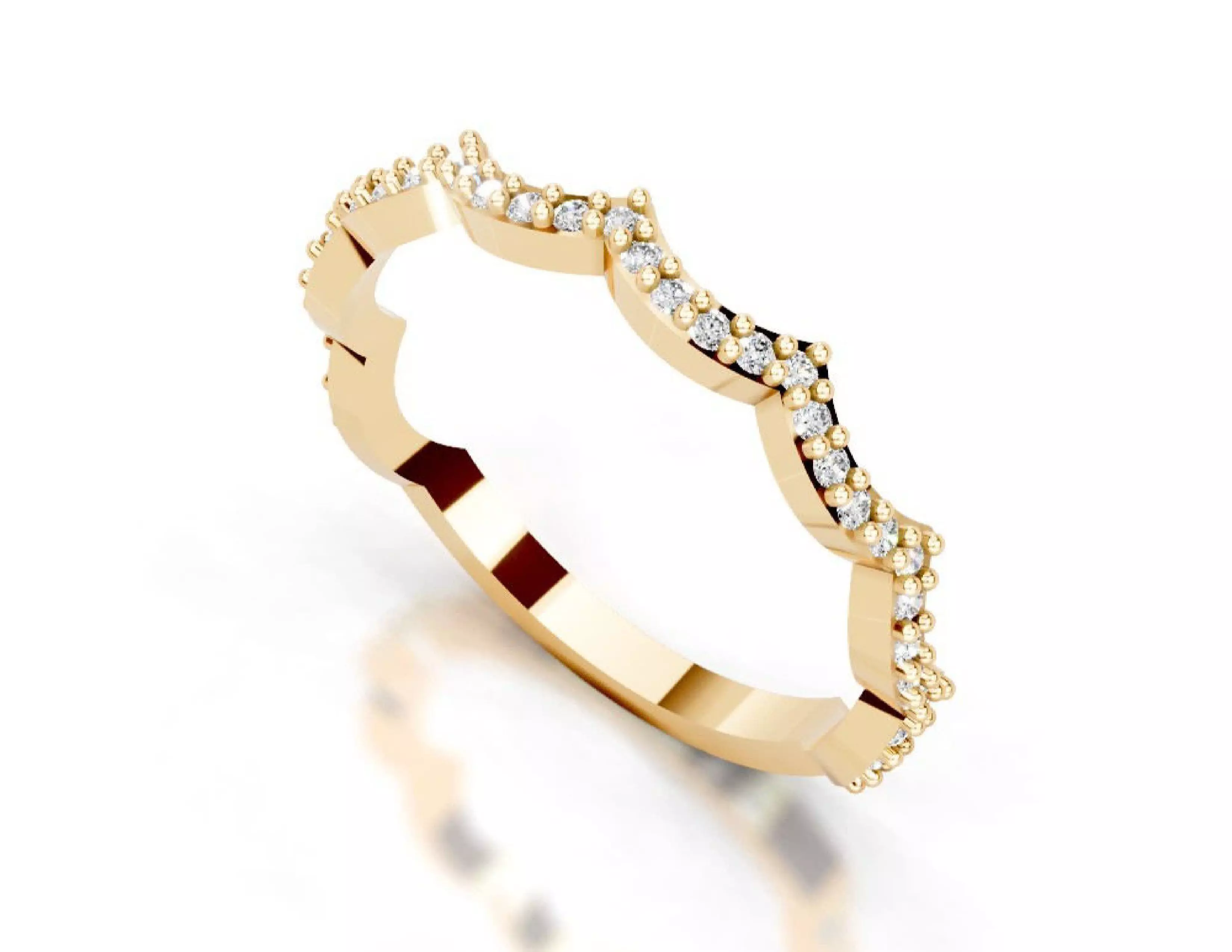 3D Printable Diamond Ring Models STL 3DM File 3D print model 3D print model_14