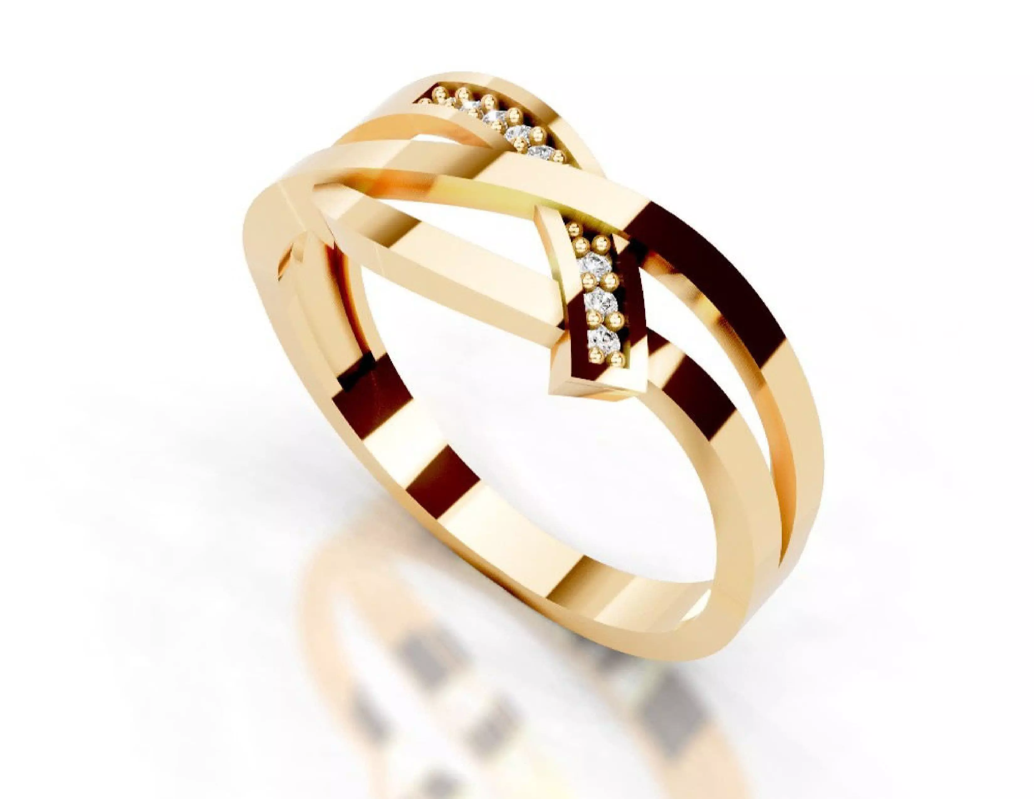 3D Printable Diamond Ring Models STL 3DM File 3D print model 3D print model_7