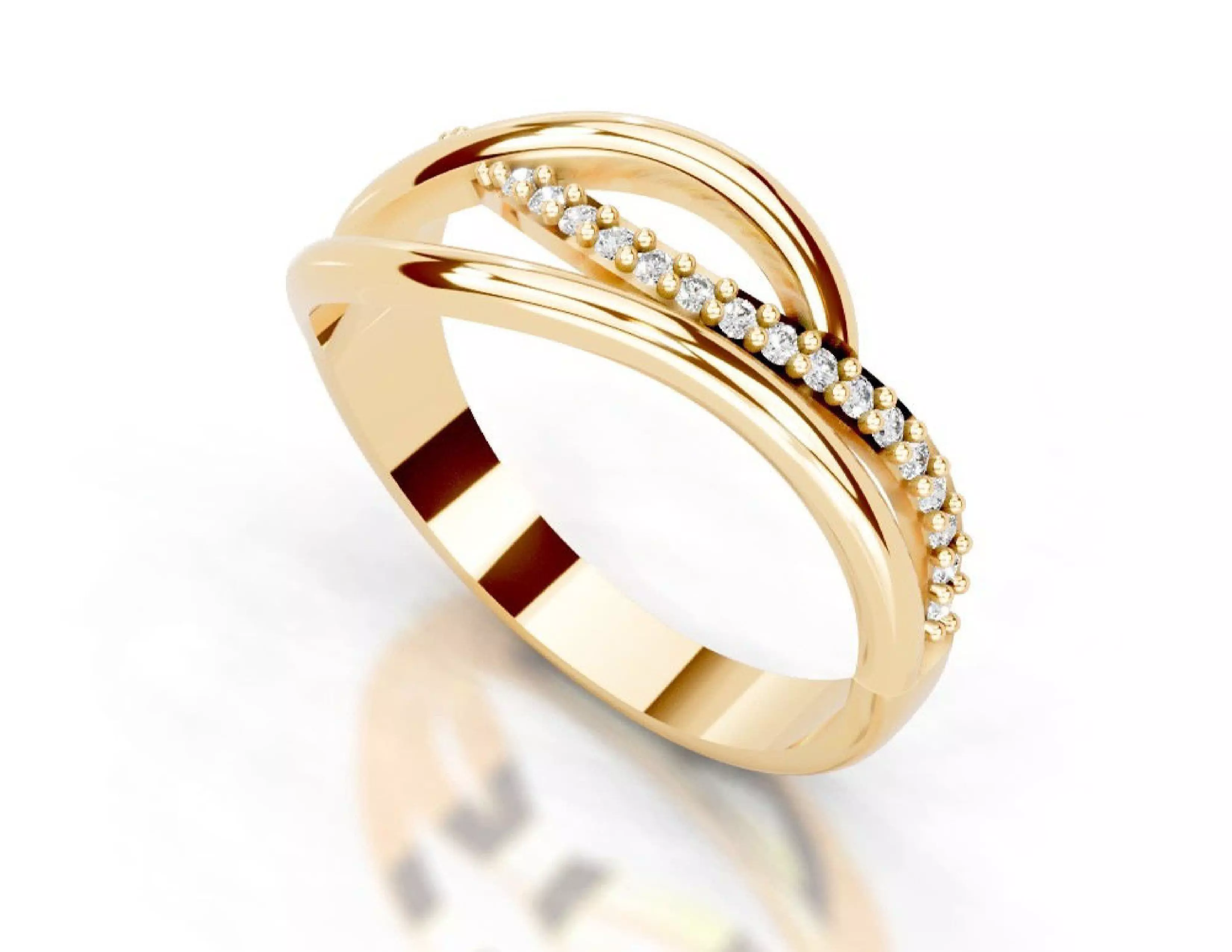 3D Printable Diamond Ring Models STL 3DM File 3D print model 3D print model_18