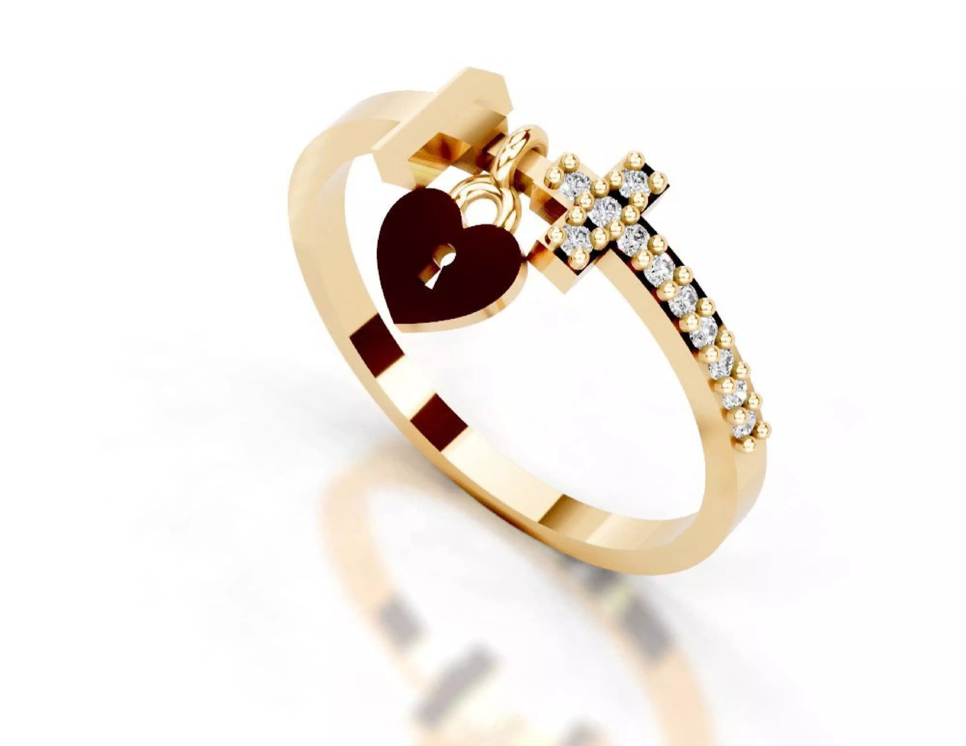 3D Printable Diamond Ring Models STL 3DM File 3D print model 3D print model_11