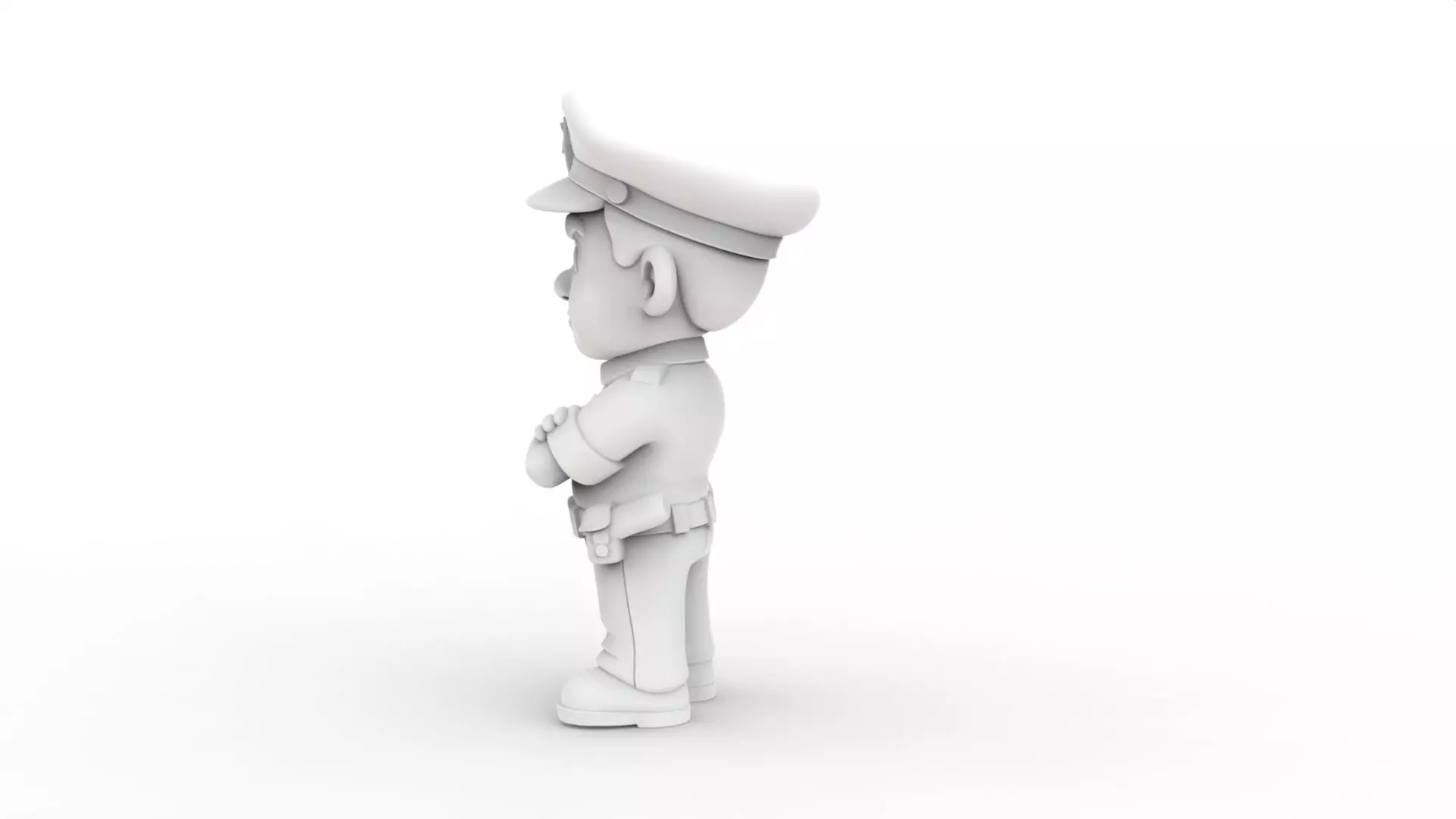 Cartoon Policeman 3D Printable 3D print model_3