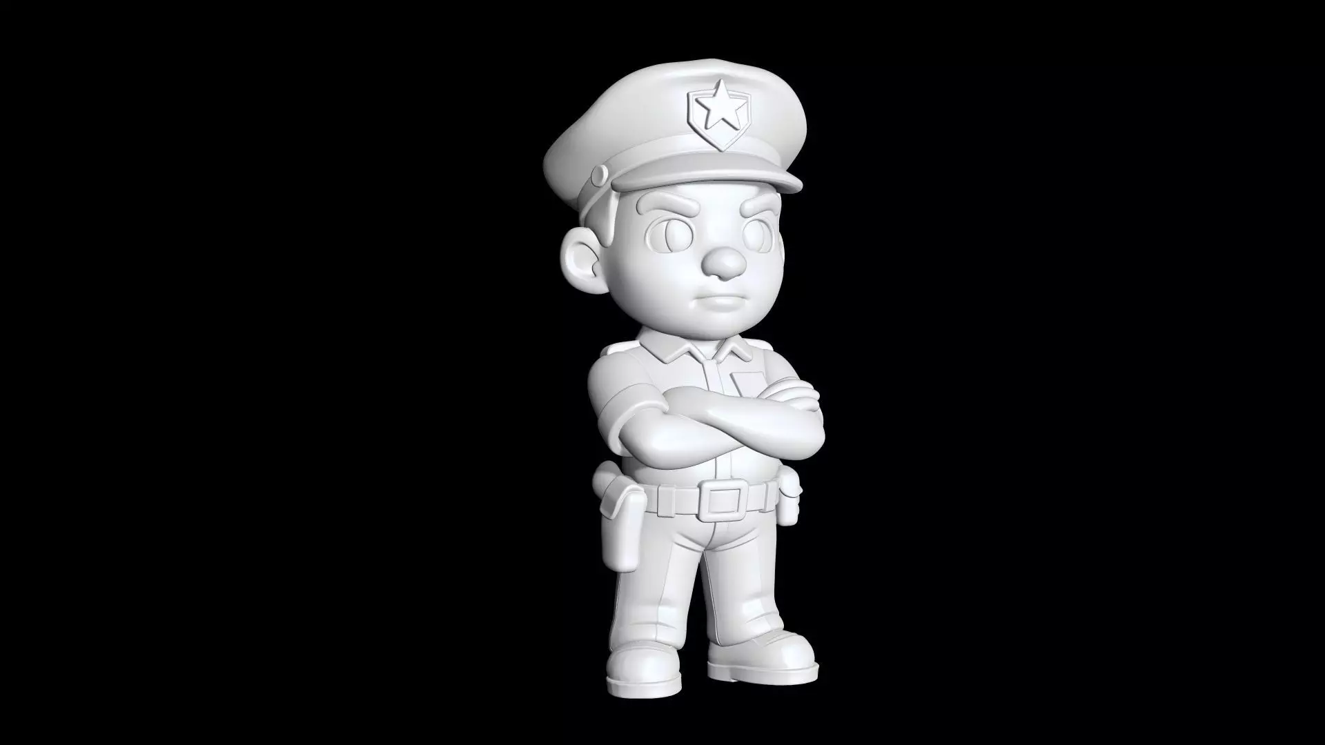 Cartoon Policeman 3D Printable 3D print model_6
