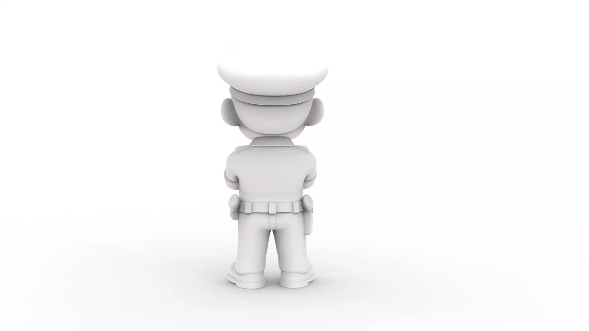 Cartoon Policeman 3D Printable 3D print model_4