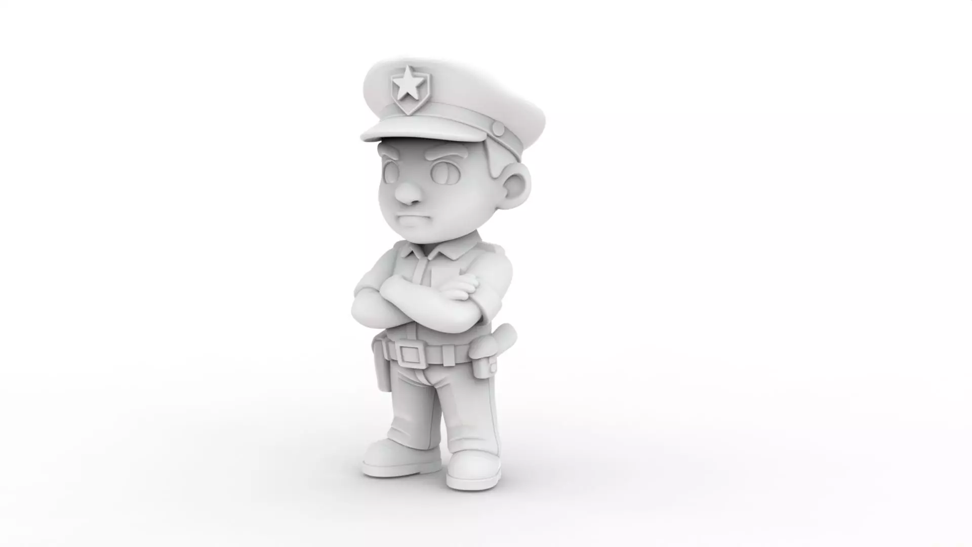 Cartoon Policeman 3D Printable 3D print model_2