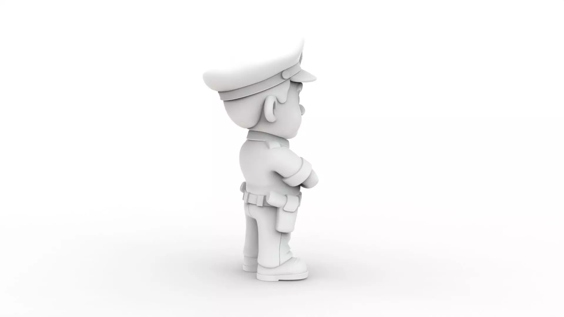 Cartoon Policeman 3D Printable 3D print model_5