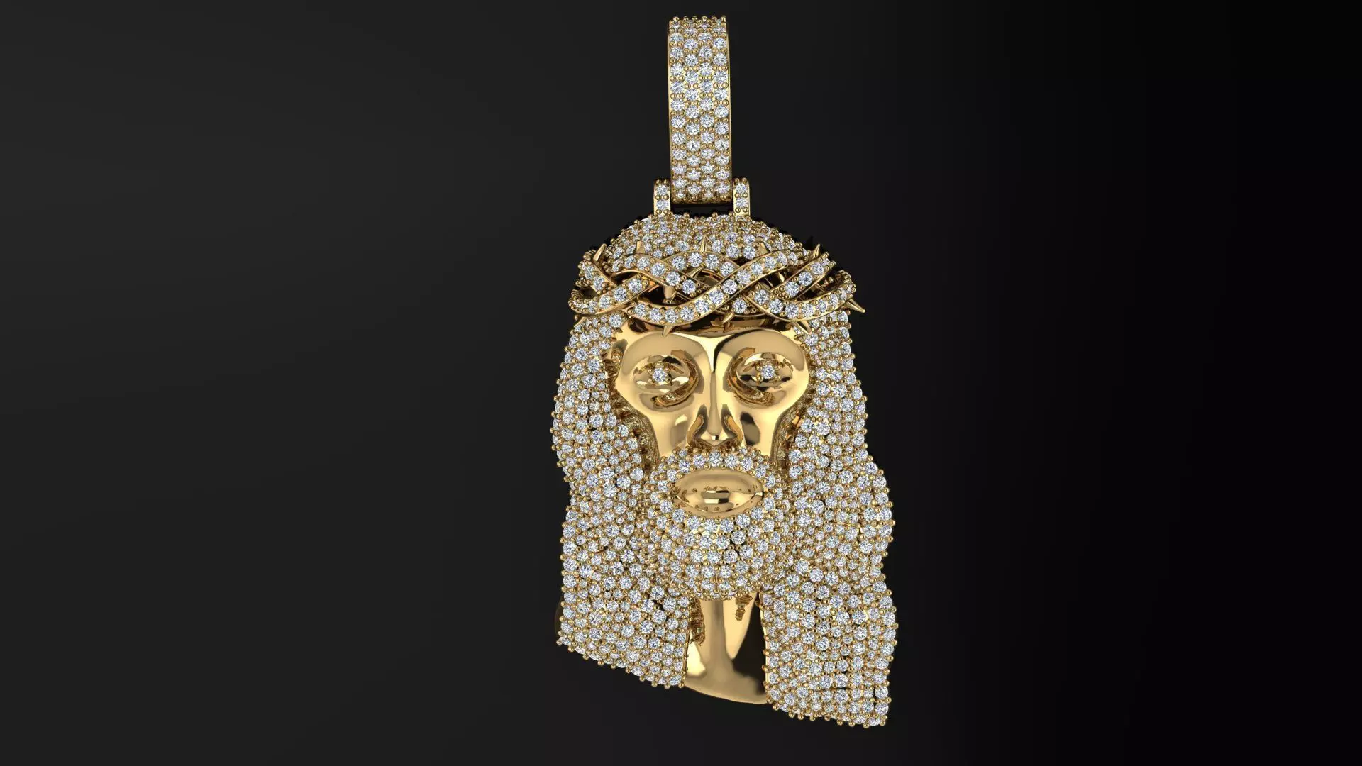 Christ Pendant 3D print model_1