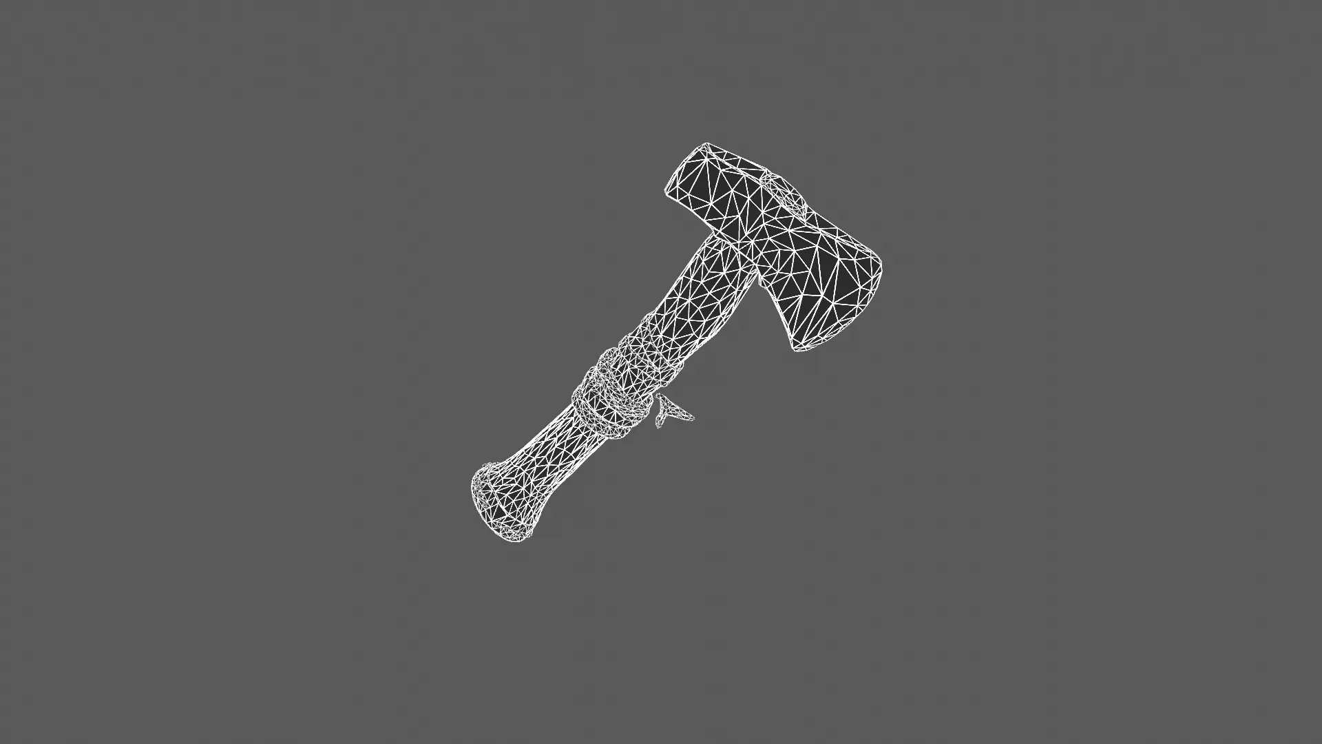 Rustic Handcrafted Axe 3D Model 3D model_6