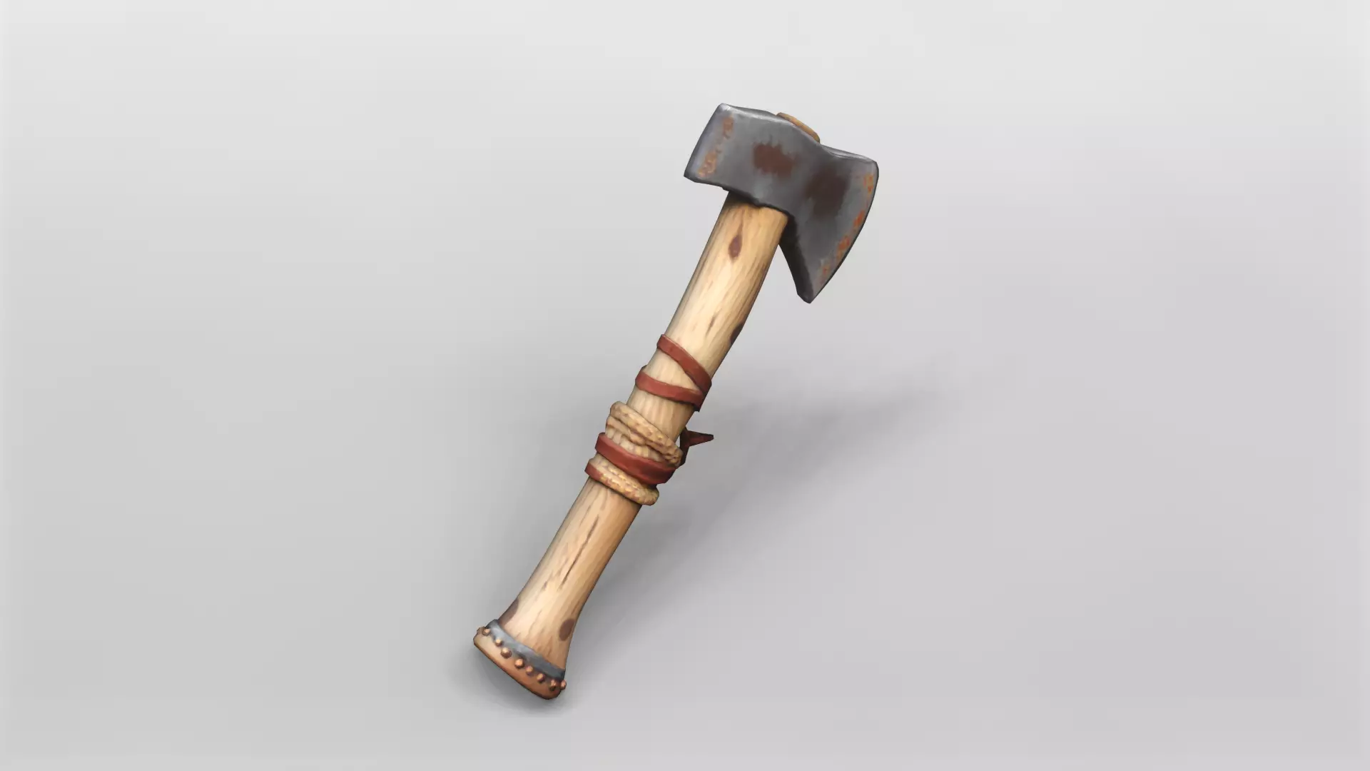 Rustic Handcrafted Axe 3D Model 3D model_0