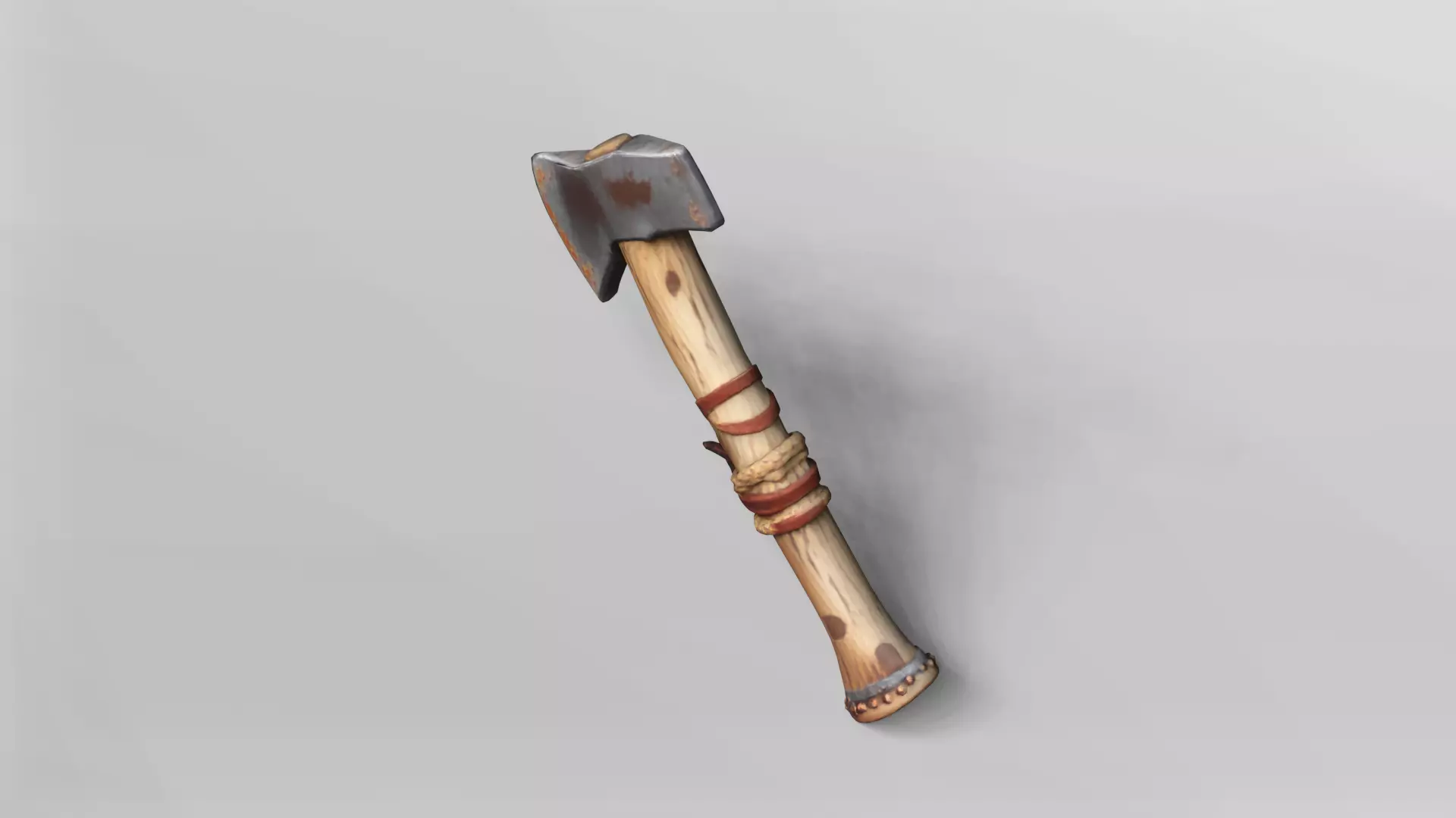 Rustic Handcrafted Axe 3D Model 3D model_4