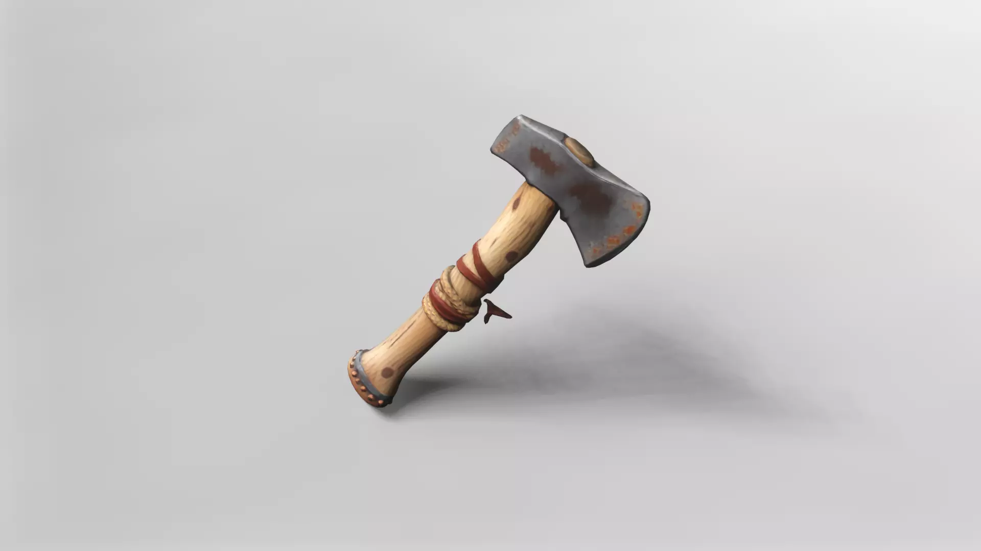 Rustic Handcrafted Axe 3D Model 3D model_1
