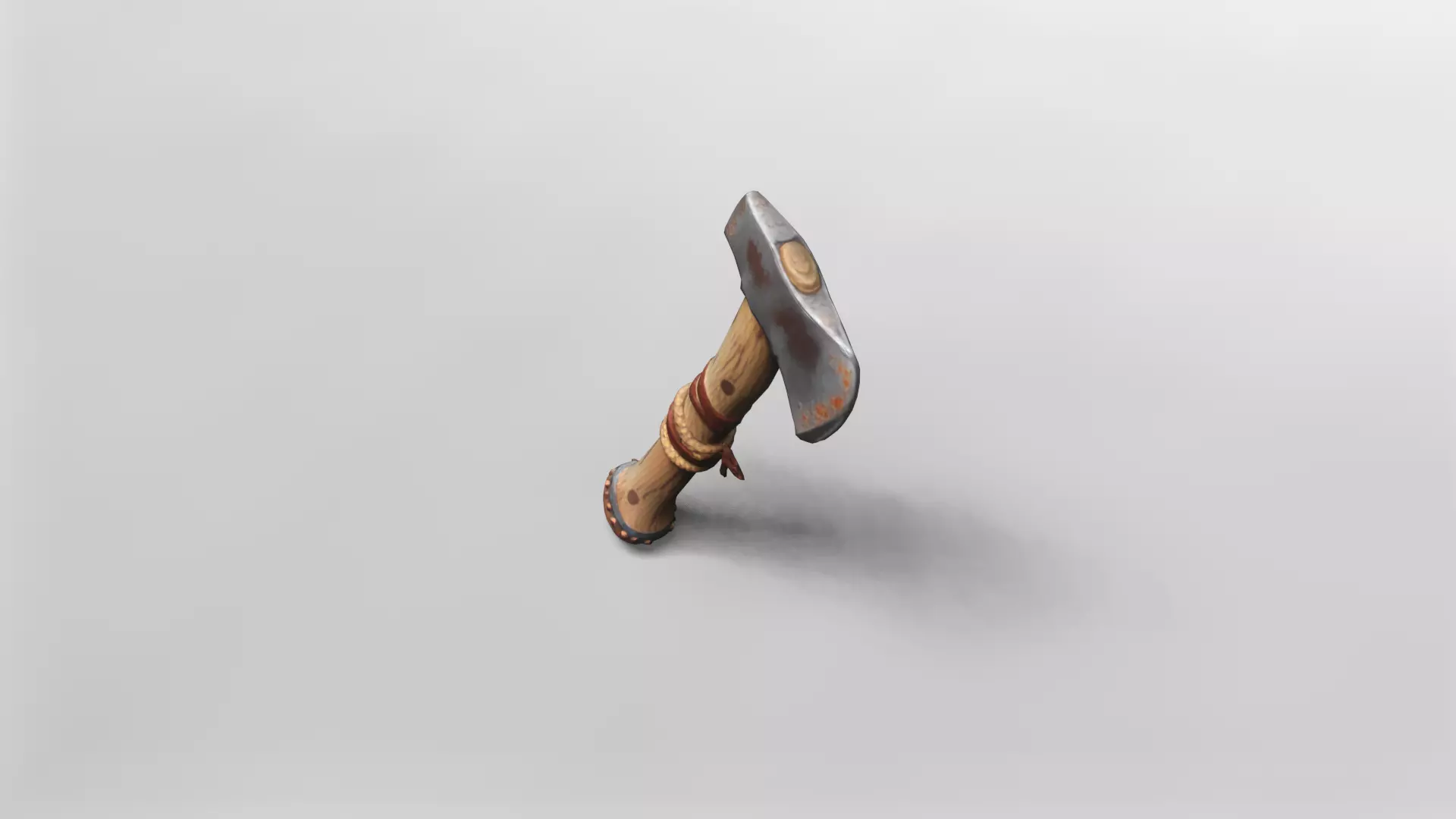 Rustic Handcrafted Axe 3D Model 3D model_2