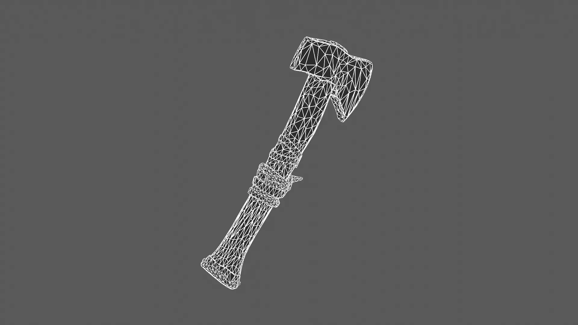 Rustic Handcrafted Axe 3D Model 3D model_5