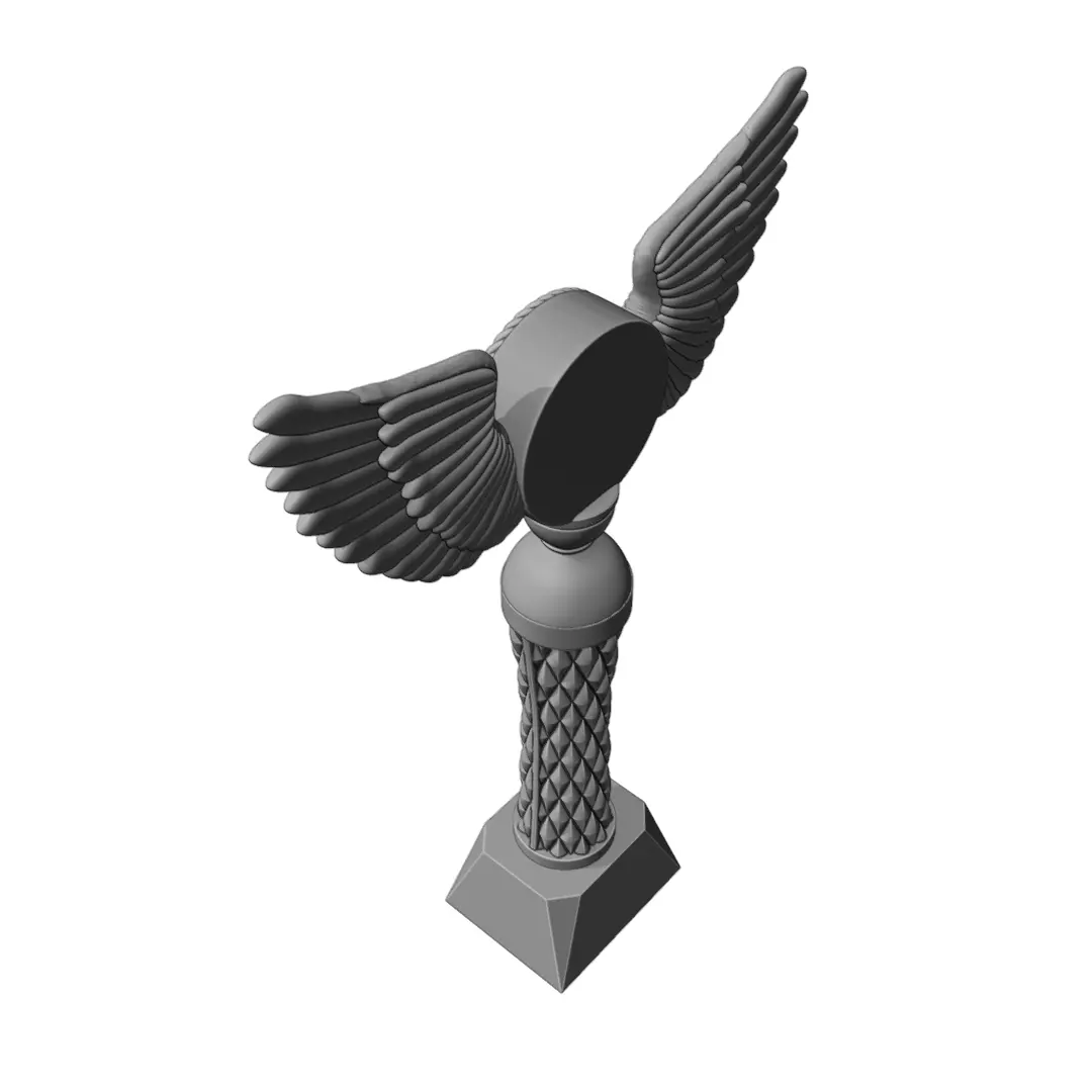 Golden Winged Victory Trophy 3D print model_5