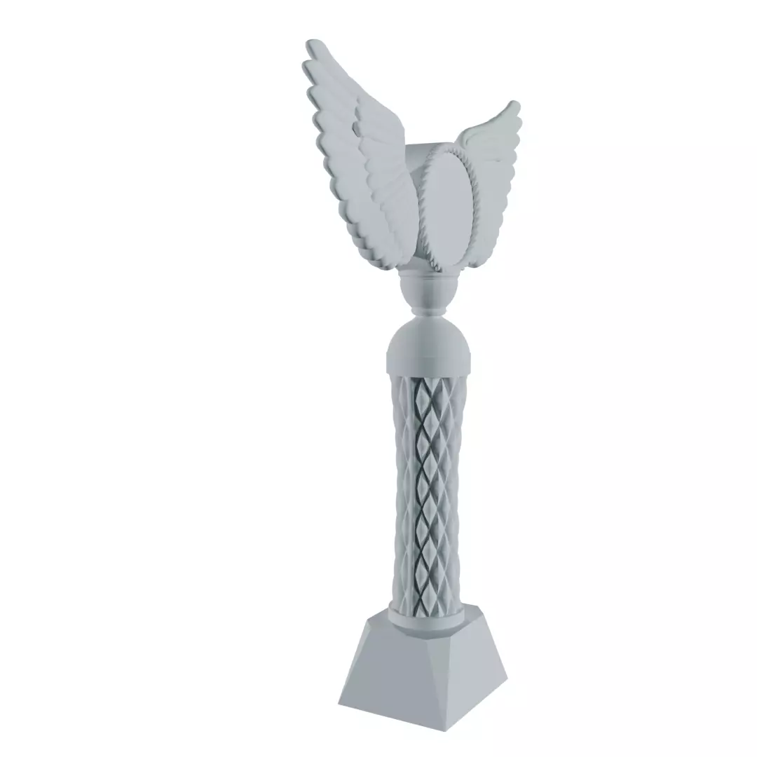 Golden Winged Victory Trophy 3D print model_4