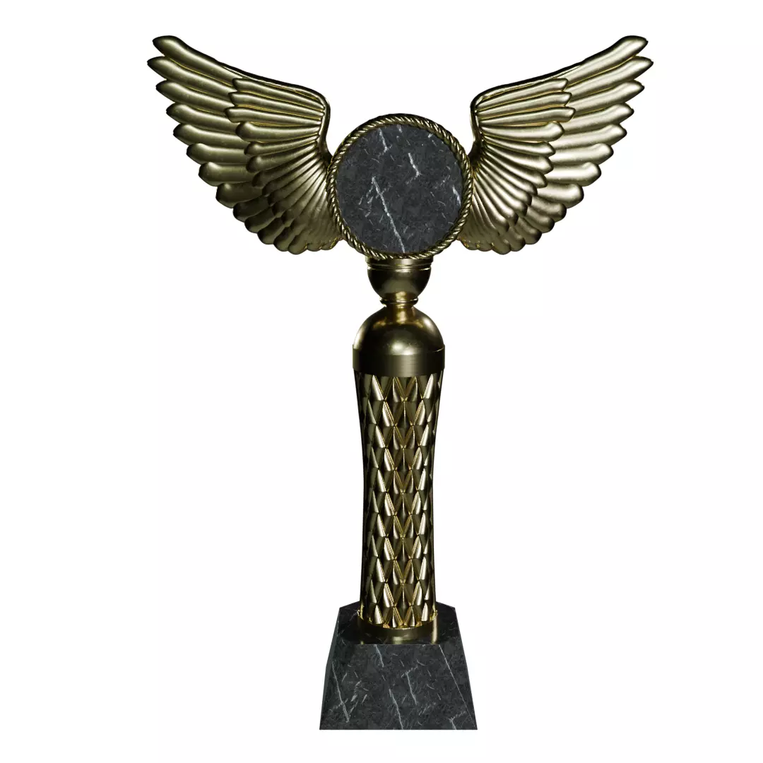Golden Winged Victory Trophy 3D print model_1