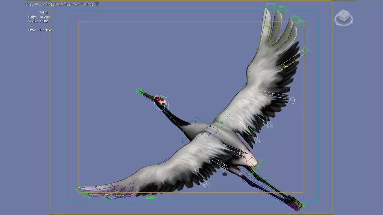 Stork animation Low-poly 3D model_7